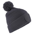 Graphite Grey - Front - Beechfield Mens Patch Beanie