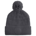 Graphite Grey - Back - Beechfield Mens Patch Beanie