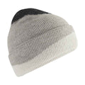 Black-Light Grey-Soft White - Back - Beechfield Womens-Ladies Wave Soft Beanie