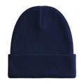 Oxford Navy - Back - Beechfield Unisex Adult Cuffed Organic Cotton Heavyweight Beanie