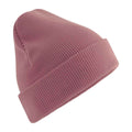 Rose - Front - Beechfield Unisex Adult Cuffed Organic Cotton Heavyweight Beanie