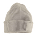 Natural Stone - Back - Beechfield Childrens-Kids Cuffed Tonal Patch Beanie