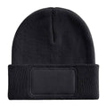 Black - Back - Beechfield Childrens-Kids Original Patch Beanie