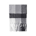 Grey - Front - Beechfield Checkered Fluffy Scarf