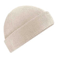 Almond - Back - Beechfield Unisex Adult Fisherman Organic Cotton Beanie