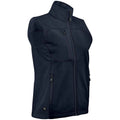 Navy - Side - Stormtech Womens-Ladies Cascades Softshell Body Warmer