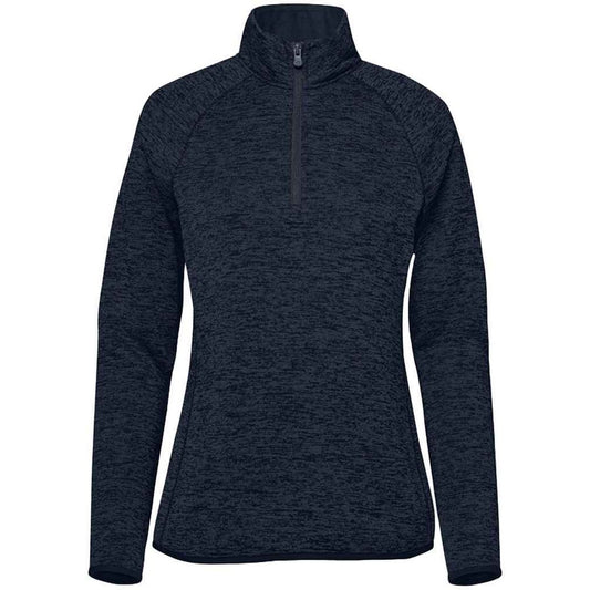 Navy Heather - Front - Stormtech Womens-Ladies Yosemite Half Zip Pullover