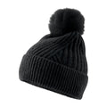 Black - Back - Beechfield Womens-Ladies Snow Luxe Beanie