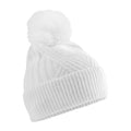 White - Front - Beechfield Womens-Ladies Snow Luxe Beanie