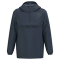 Navy - Front - Native Spirit Unisex Adult Waterproof Quarter Zip Windbreaker