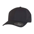 Black - Front - Flexfit Delta Snapback Trucker Cap