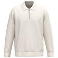 Ivory - Front - Native Spirit Unisex Adult Quarter Zip Sweatshirt