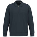 Navy - Front - Native Spirit Unisex Adult Quarter Zip Sweatshirt