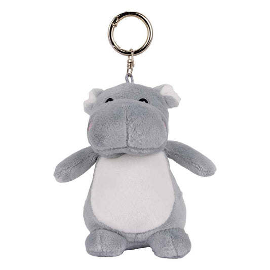 Grey - Front - Mumbles Hippo Keyring