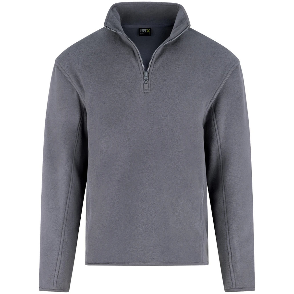 Solid Grey - Side - PRO RTX Mens Quarter Zip Fleece Jacket