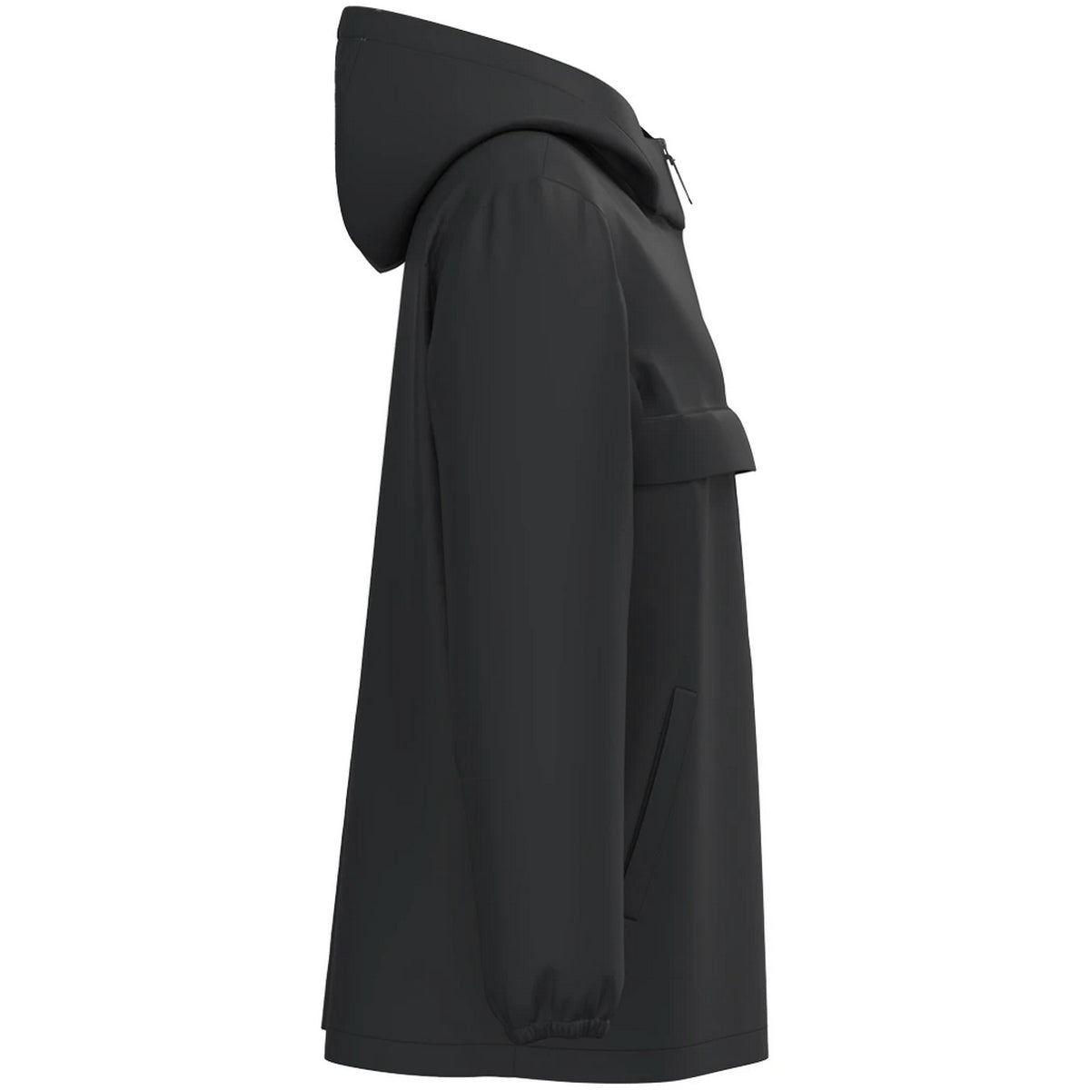 Black - Side - Native Spirit Unisex Adult Waterproof Quarter Zip Windbreaker