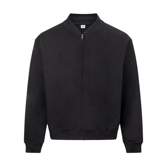 Deep Black - Front - Awdis Unisex Adult Signature Heavyweight Sweat Jacket