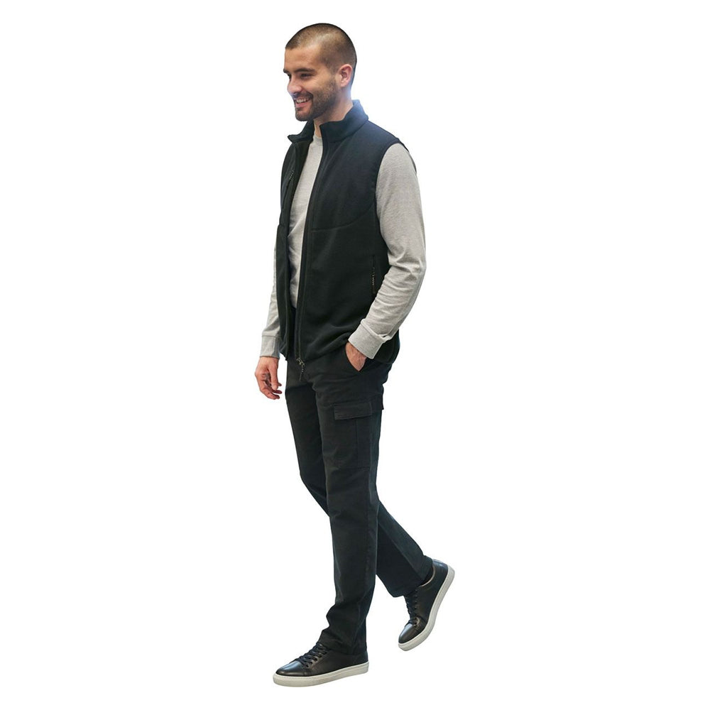 Black - Back - Brook Taverner Mens Durham Chino Cargo Trousers