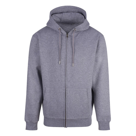 Grey Marl - Front - Anthem Unisex Adult Studio Full Zip Hoodie