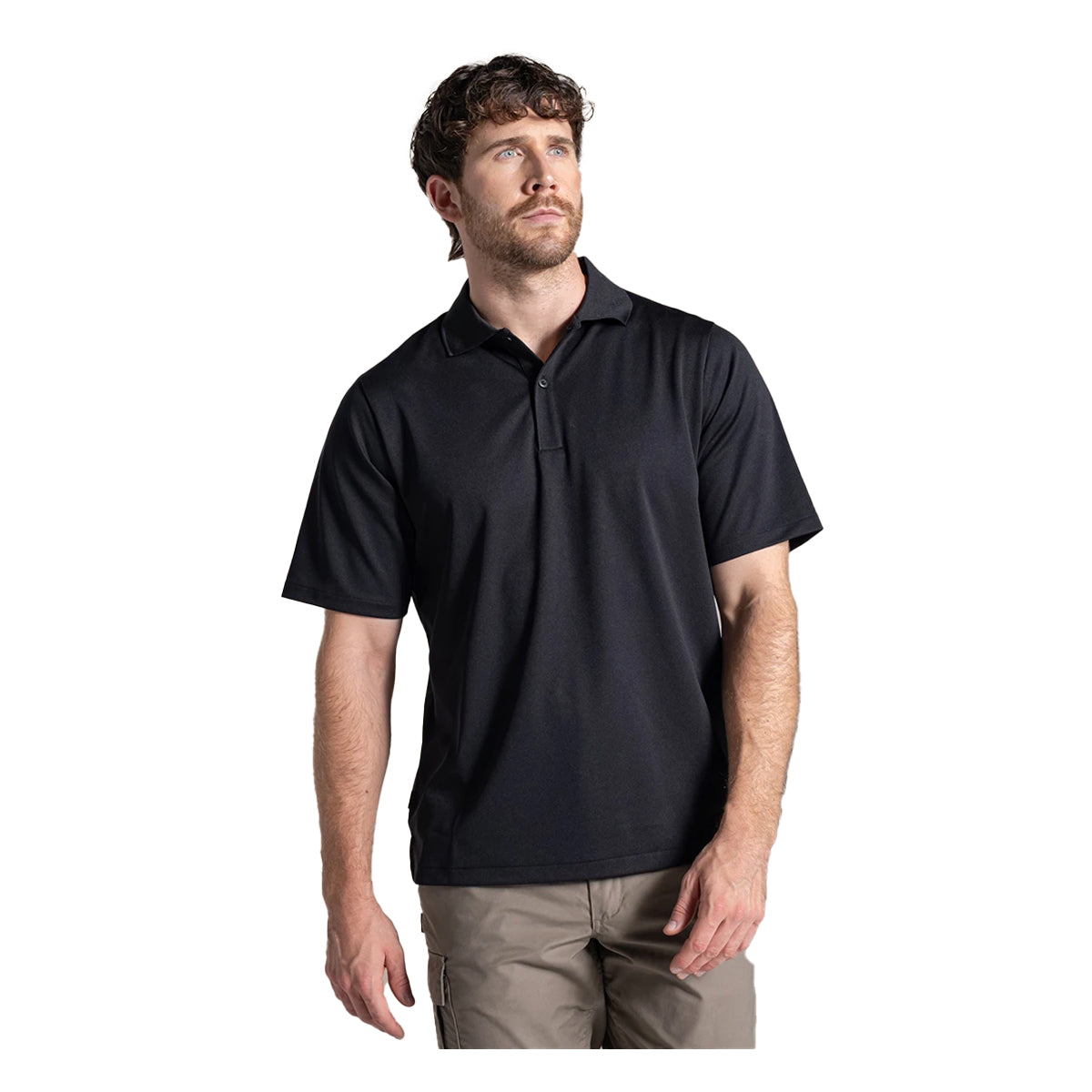 Black - Lifestyle - Craghoppers Expert Mens Basecamp Wicking Polo Shirt