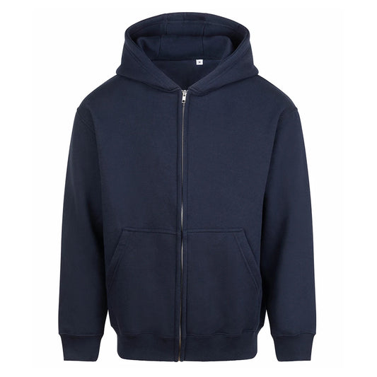 New French Navy - Front - Awdis Mens Vision Heavyweight Full Zip Hoodie