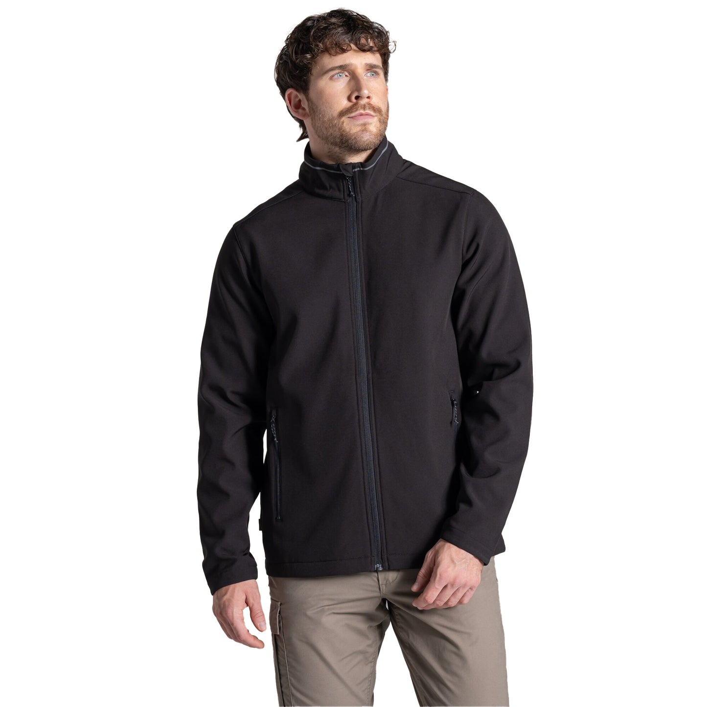 Black - Side - Craghoppers Expert Mens Basecamp ll Soft Shell Jacket