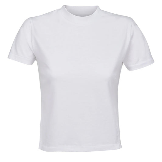 White - Front - SOLS Womens-Ladies Lilia Low Cropped T-Shirt