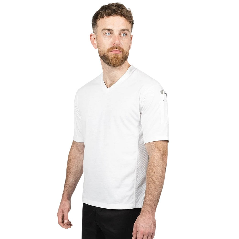 White - Front - Dennys Unisex Adult Stay Cool Chef T-Shirt