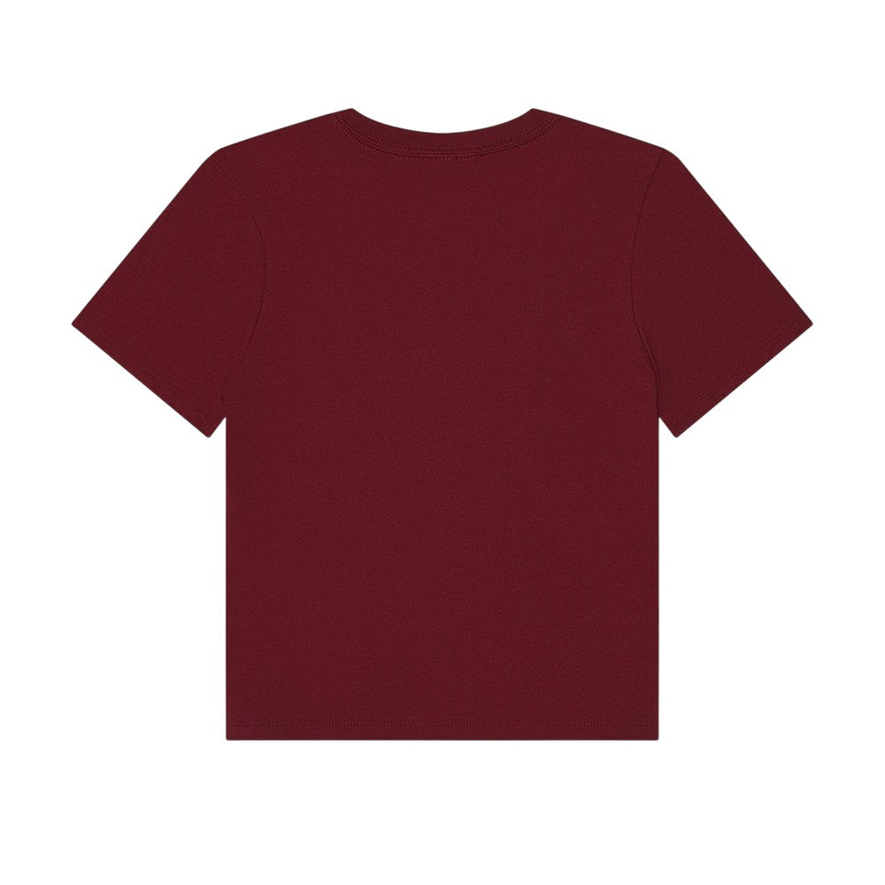 Maroon - Back - Bella + Canvas Womens-Ladies Heavy Boxy T-Shirt