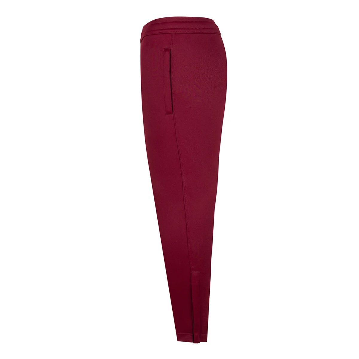 Burgundy - Side - Finden & Hales Childrens-Kids Knitted Tracksuit Bottoms