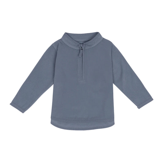 Stone Blue - Front - Larkwood Childrens-Kids Lightweight Half Zip Fleece