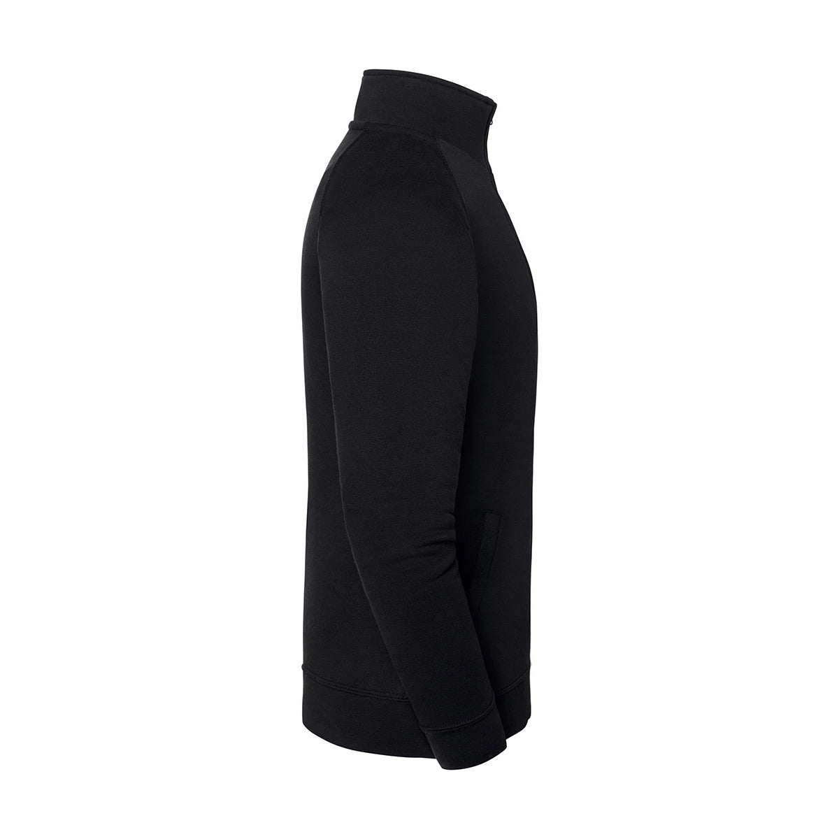 Black - Side - Fruit of the Loom Unisex Adult Sweat Jacket