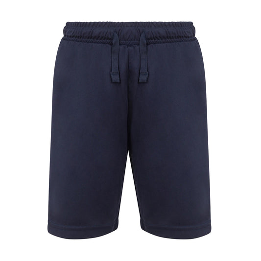 Navy - Front - Finden & Hales Childrens-Kids Team No Pocket Shorts