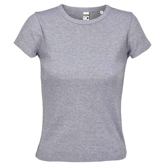 Light Grey Marl - Front - SOLS Womens-Ladies Sara T-Shirt