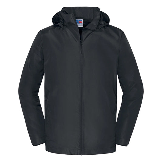 Black - Front - Russell Mens Essential All Weather Shell Jacket