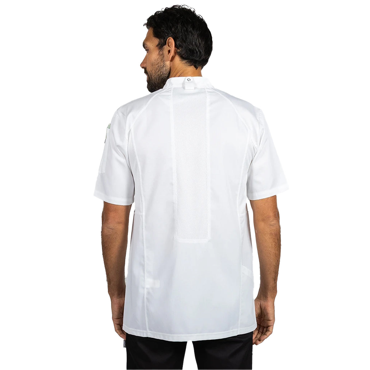 White - Back - Le Chef Unisex Adult Stay Cool Short-Sleeved Chef Jacket