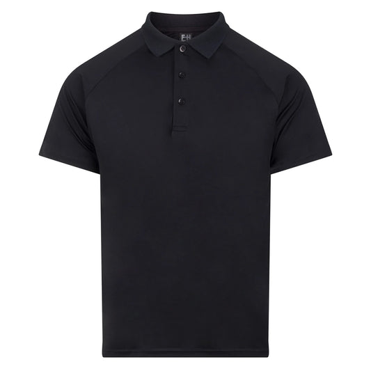 Black - Front - Finden & Hales Unisex Adult Team Polo Shirt