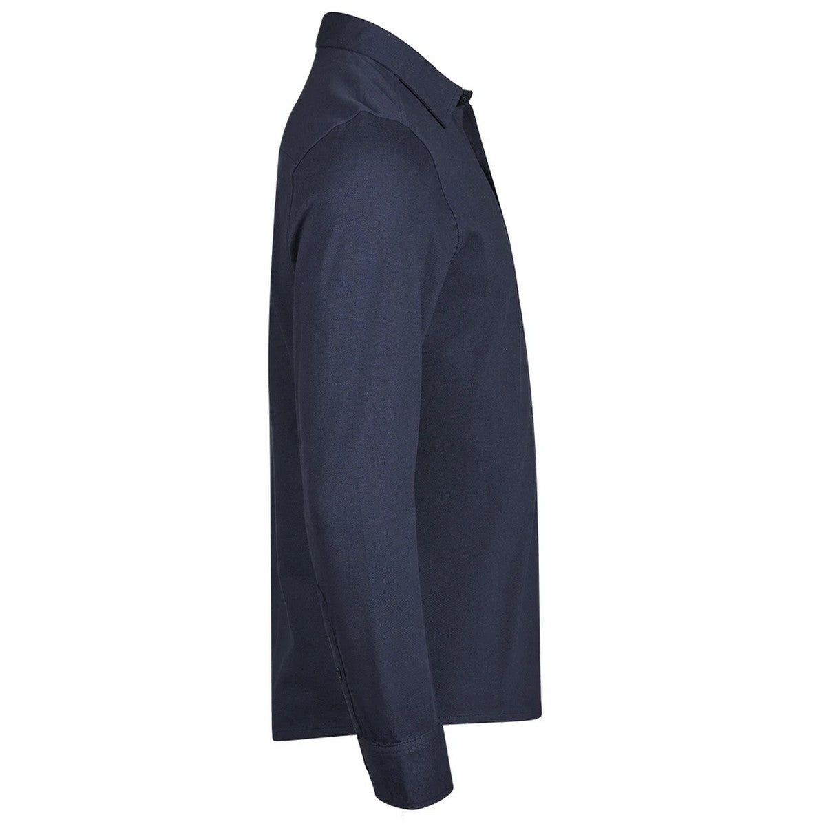 Navy - Lifestyle - Tee Jays Mens Luxury Stretch Organic Long-Sleeved Shirt