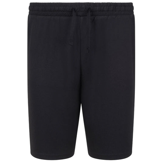 Black - Front - Finden & Hales Unisex Adult Team No Pocket Shorts