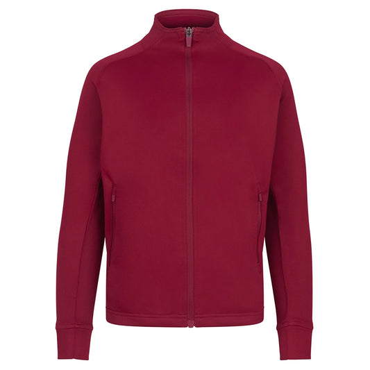 Burgundy - Front - Finden & Hales Childrens-Kids Knitted Tracksuit Top