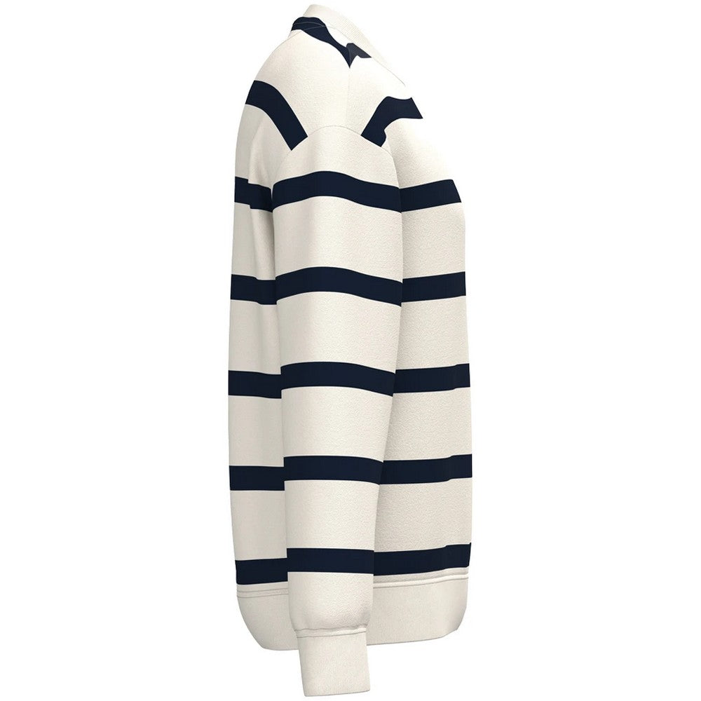 Ivory-Navy - Side - Native Spirit Unisex Adult Striped Sweatshirt