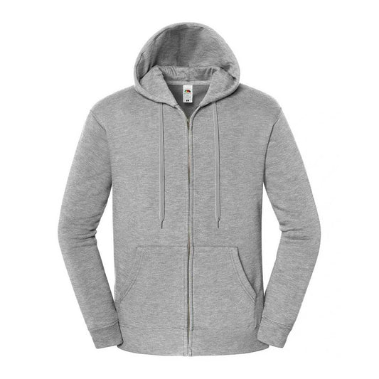Athletic Heather - Front - Fruit of the Loom Mens Iconic Premium Full Zip Hoodie