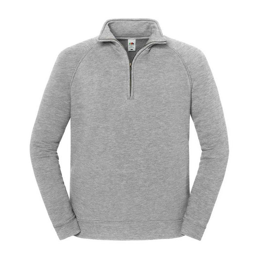 Athletic Heather - Front - Fruit of the Loom Unisex Adult Iconic Premium Quarter Zip Sweatshirt
