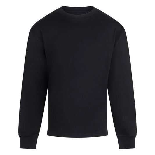 Black - Front - Anthem Mens Headline Heavy Long-Sleeved T-Shirt