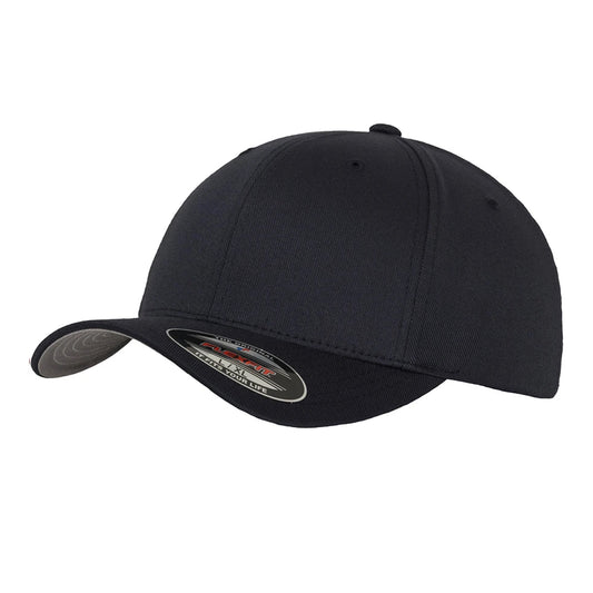 Dark Navy - Front - Flexfit Childrens-Kids Wooly Combed Cap