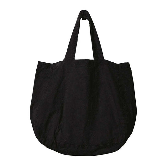Black - Front - Spasso Linen Shopper Bag