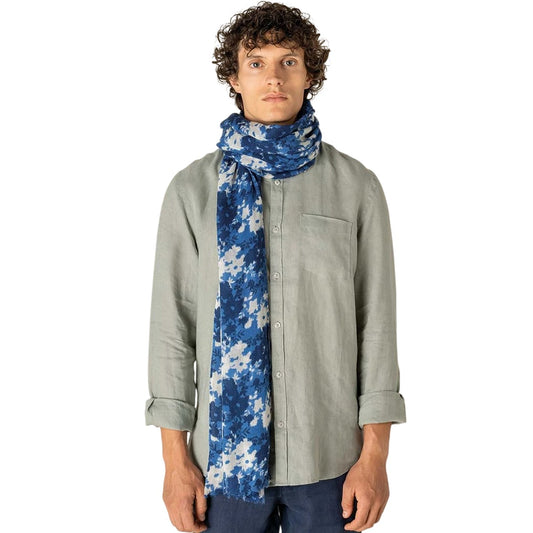 Blue - Front - Spasso Floral Scarf