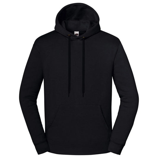 Black - Front - Fruit of the Loom Unisex Adult Iconic Premium Hooded Sweatshirt