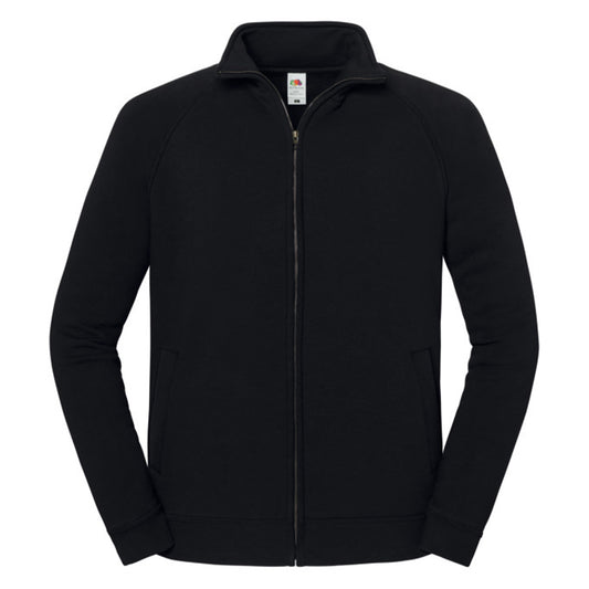 Black - Front - Fruit of the Loom Mens Iconic Premium Sweat Jacket