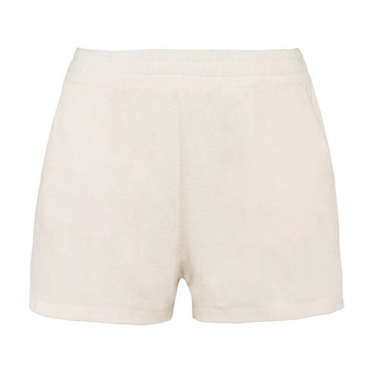 Ivory - Front - Native Spirit Womens-Ladies Terrycloth Shorts